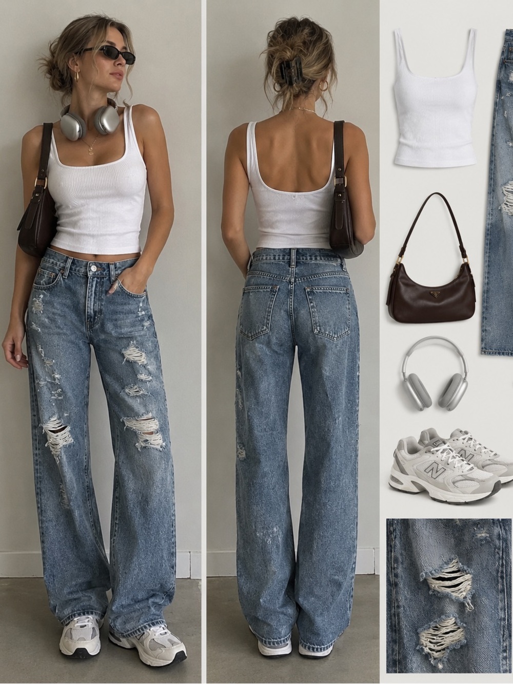 Levi's Light Blue Distressed Straight-Leg 501 Button Fly Jeans